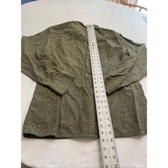 Roland Kosser Vintage Green Button Up Shirt Size 42 cm 16 1/2 - Picture 7 of 7